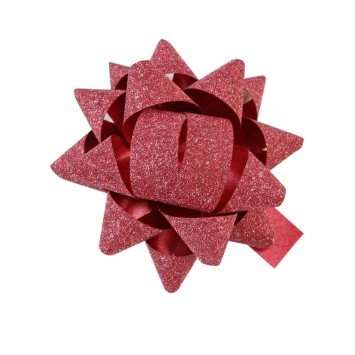 Bows Poly Glitter Medium Red 50mm (50) BPGMDR